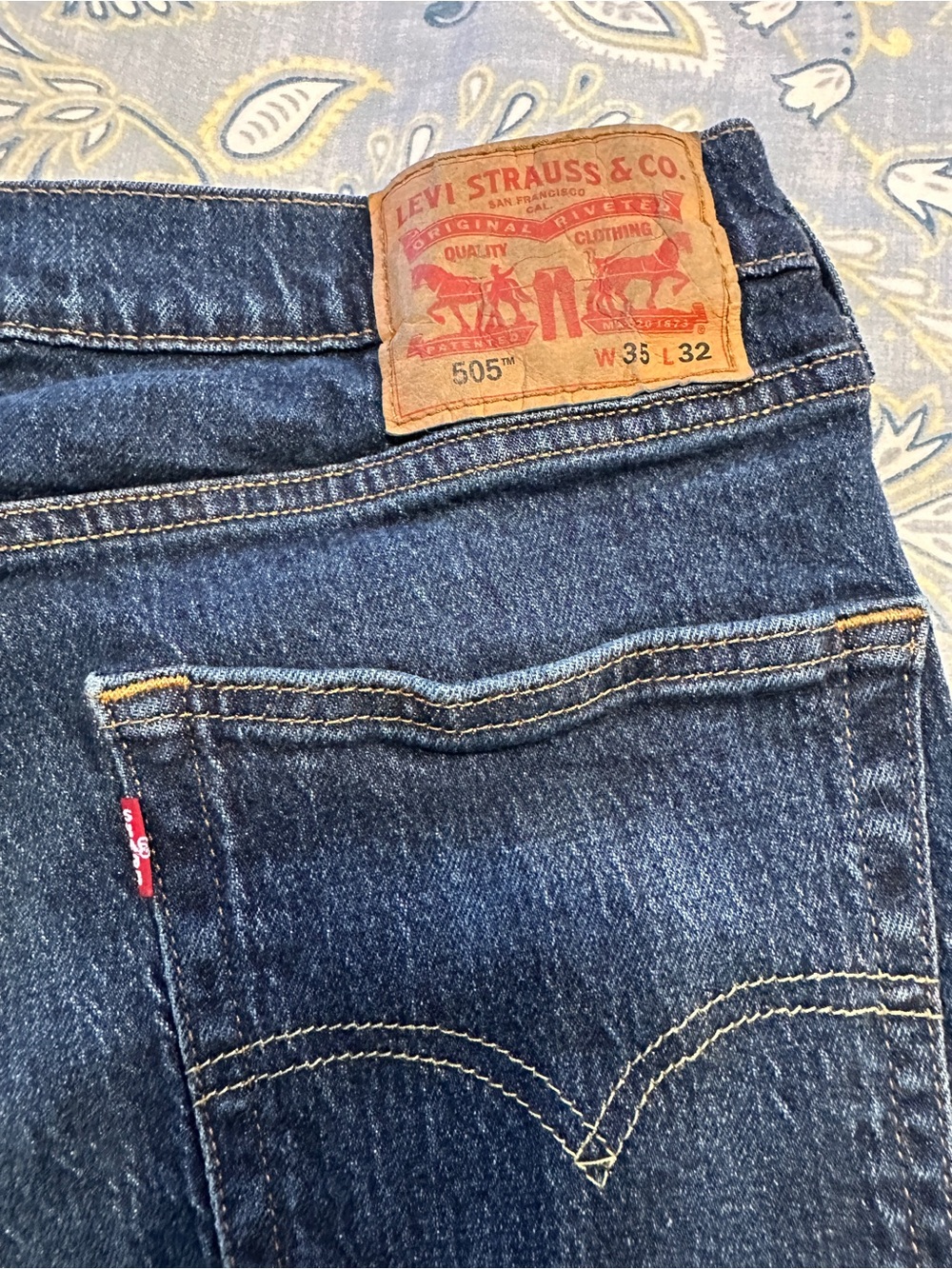 Levi's Men’s Straight Jeans - Dark Blue Denim